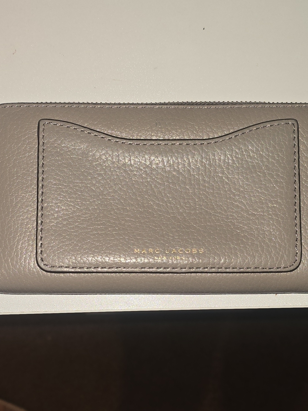 *SALE* Marc Jacobs Recruit Standard Continental Zip Wallet Gray Pebbled Leather